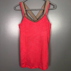 Lululemon racerback tank pink built in bra